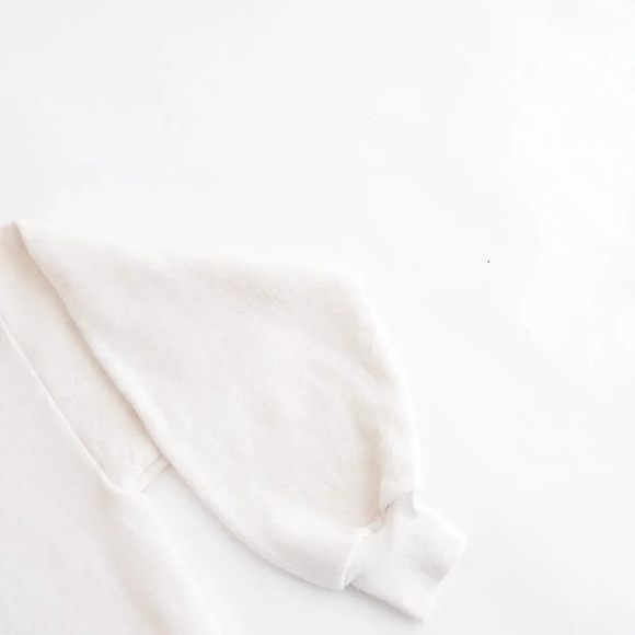 Vintage Jerzees Cream Angel Embroidered Green Collared  Crewneck Sweater 2X - Picture 5 of 11